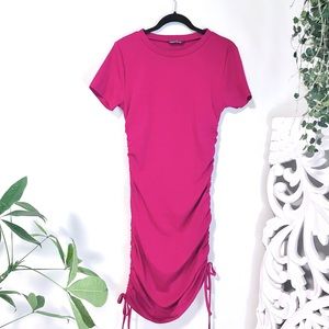 NWT {SHEIN} Adjustable Cinch-Side Short-Sleeve Dress